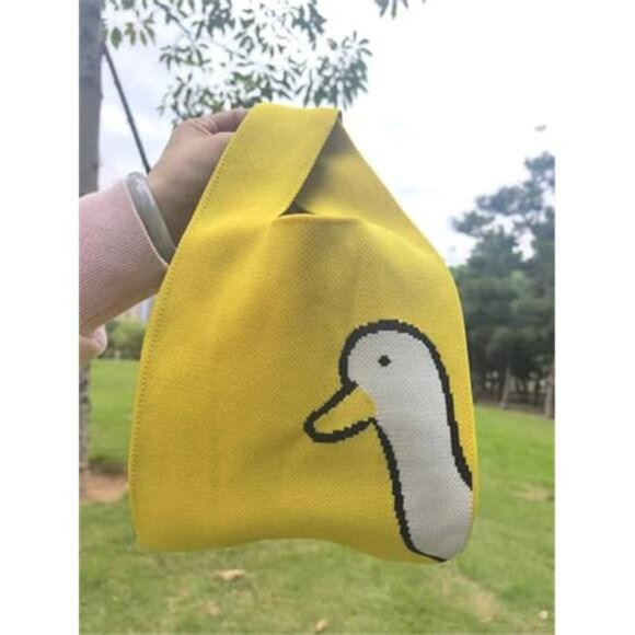 Handbags - Women Girl Wrist Knotted Tote Bag Fashion Crochet Wristlet Handbag Aesthetic